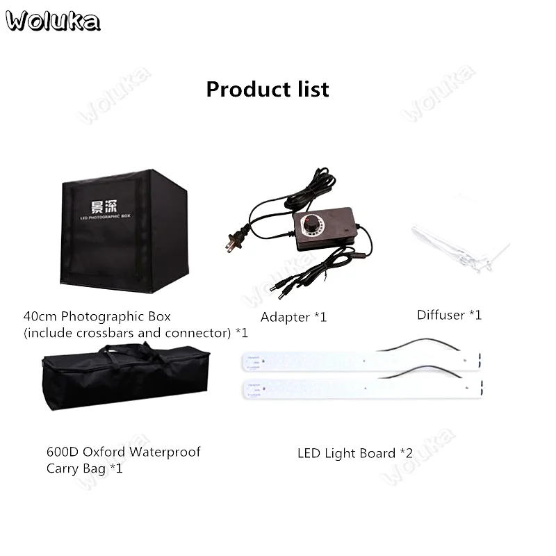 40 см светодиодный коробка для фотографий студийная софтбокс съемочного