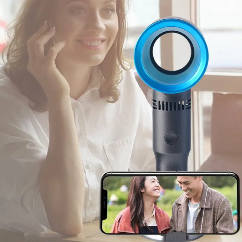 Бесплатная доставка миниатюрный портативный безлопастный вентилятор