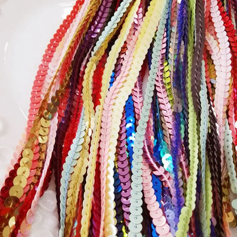 Блестящая кружевная ткань с блестками 30 метров