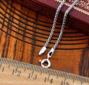 100% real silver necklace for couples initial gifts men gift women neckless 1mm | Украшения и аксессуары