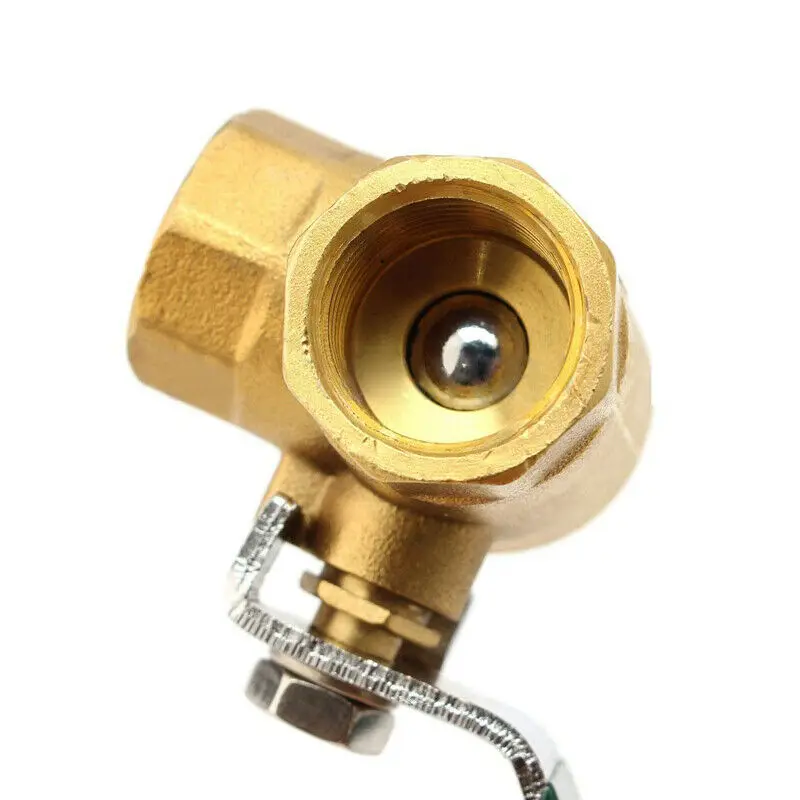 1/4 ''3/8'' 1/2 ''3/4'' латунный шаровой клапан фиксированный 3 ходовой полный L/T тип порт резьбовой соединитель кран адаптер фильтра для воды ручка