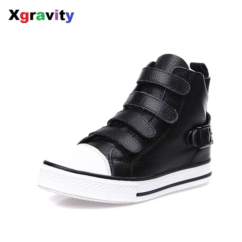 Женские кроссовки из натуральной коровьей кожи удобные повседневные на липучке