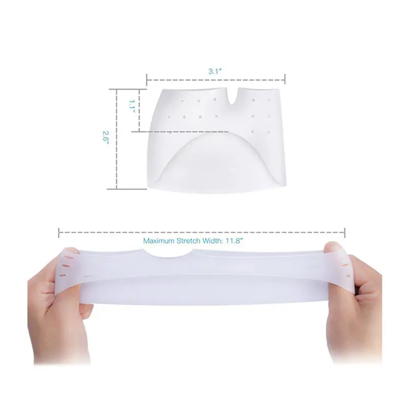 Женские гелевые половинчатые крышки для пальцев ног, защитные толстые подушечки для ног, плюсневые подушечки для удаления мозолей, волдырь, облегчение боли в носке