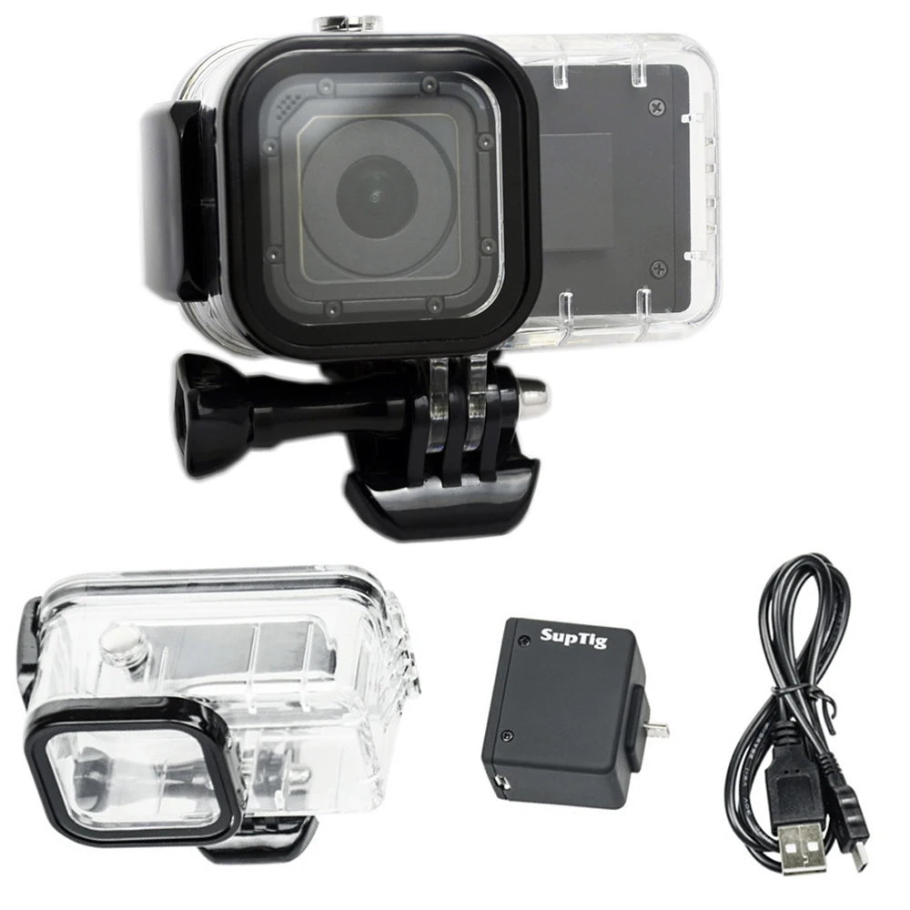 Запасной аккумулятор 1050 мА/ч для GoPro 4 запасной + водонепроницаемый корпус Hero