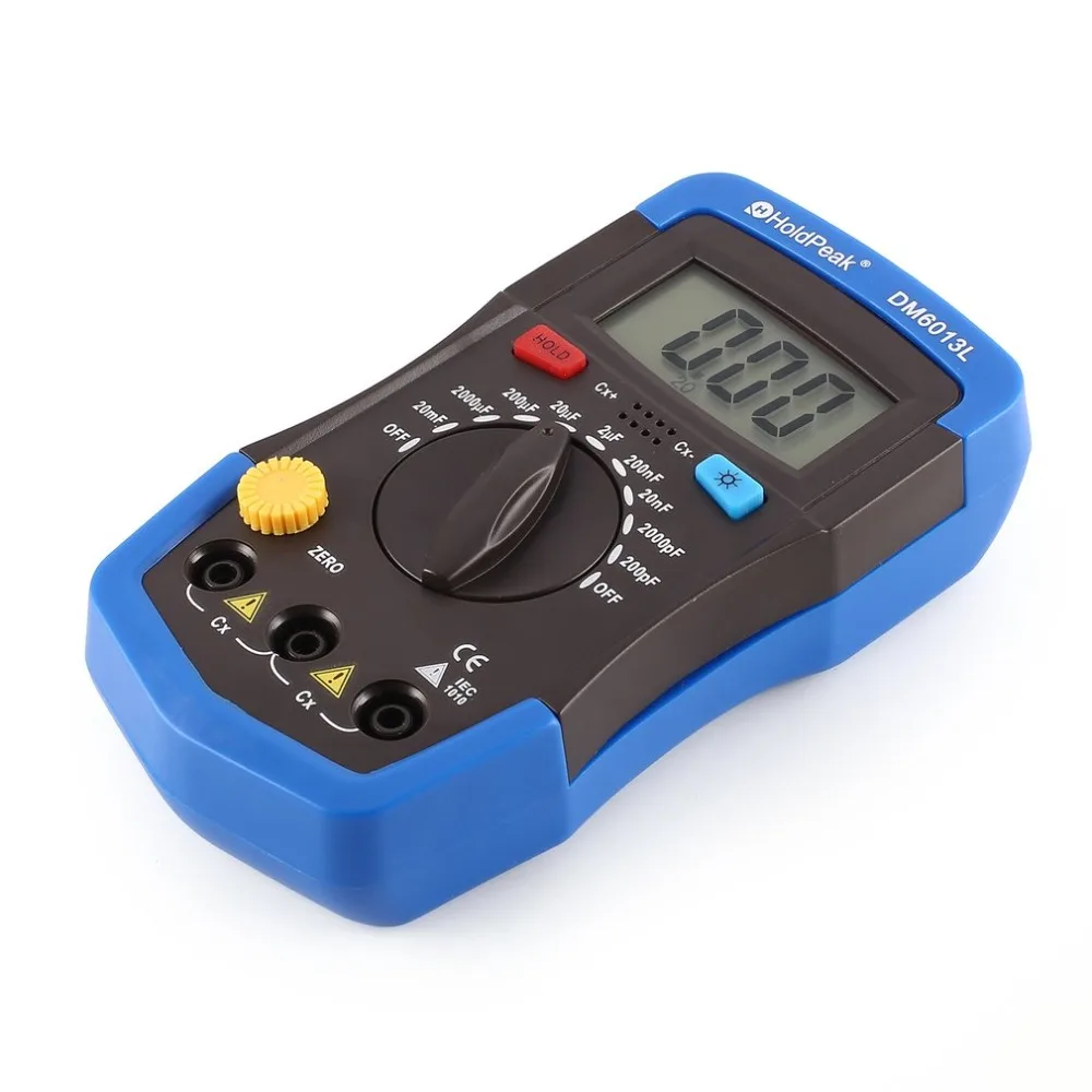 DM6013L Portable Handheld Digital Capacitance Capacitor Meter 1999 Counts Tester 200pF~20mF Data Hold Backlight | Инструменты