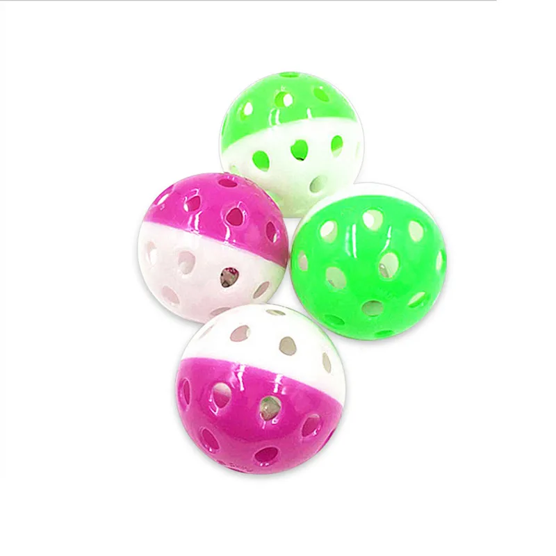 Пластиковый игрушечный мяч колокольчик с отверстиями для кошек животных