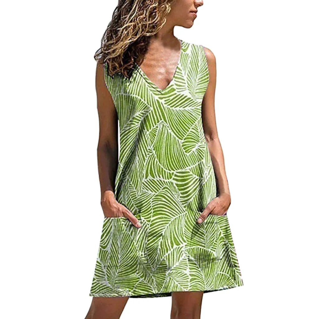 Женское с v образным вырезом открытыми плечами без рукавов принтом короткие