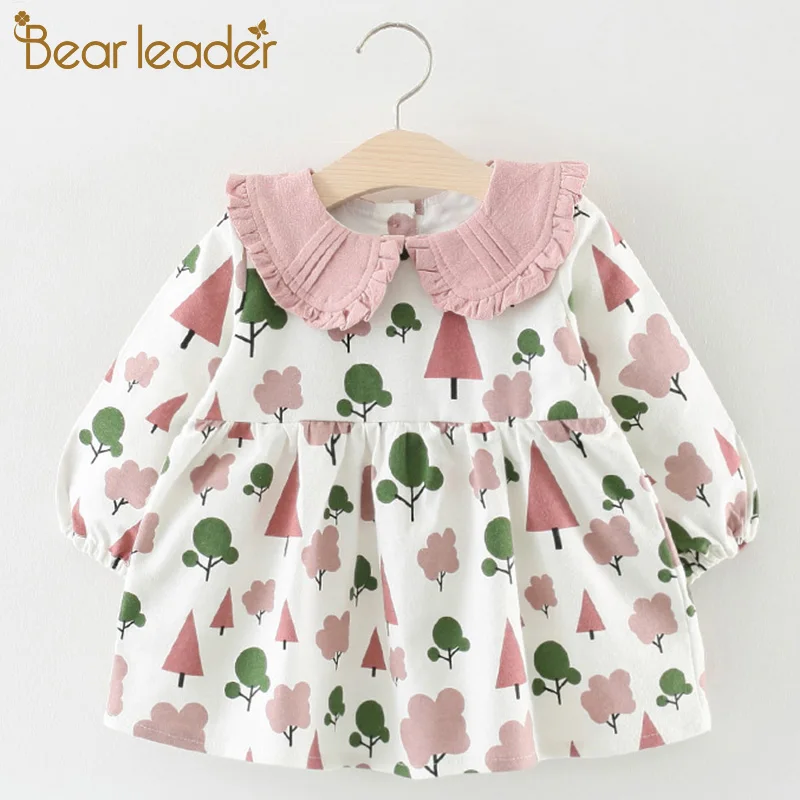 Bear Leader/платье для малышей г. Весенние платья для маленьких девочек круглое платье для принцессы с воротником и длинными ушками, Повседневные детские плиссированные платья