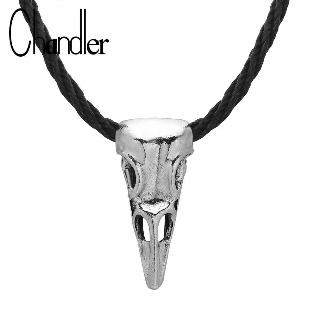 Chandler Steampunk Halloween crow skull pumpkin ghost necklace Pendant Rope Chain Necklace Cosplay Rock men Male Accessories | Украшения и