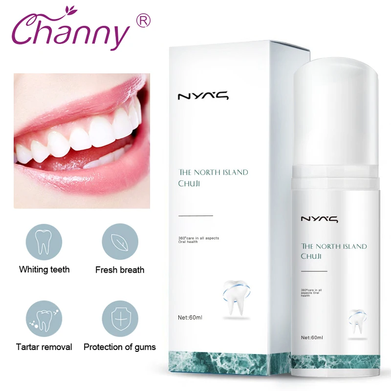 60 мл отбеливающая зубная паста пена натуральная для мытья рта вода жидкость