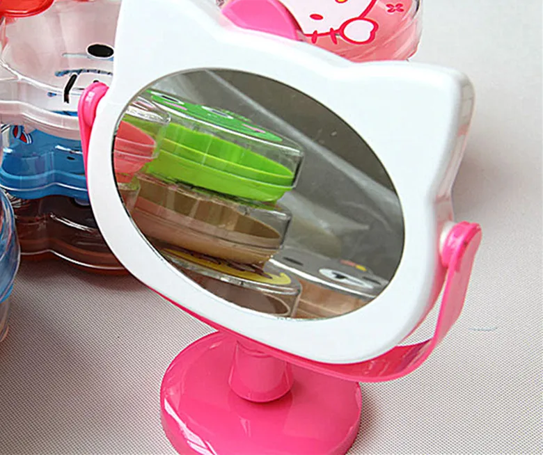 Новинка зеркальный столик для макияжа с бантиком и принтом Hello Kitty девочек