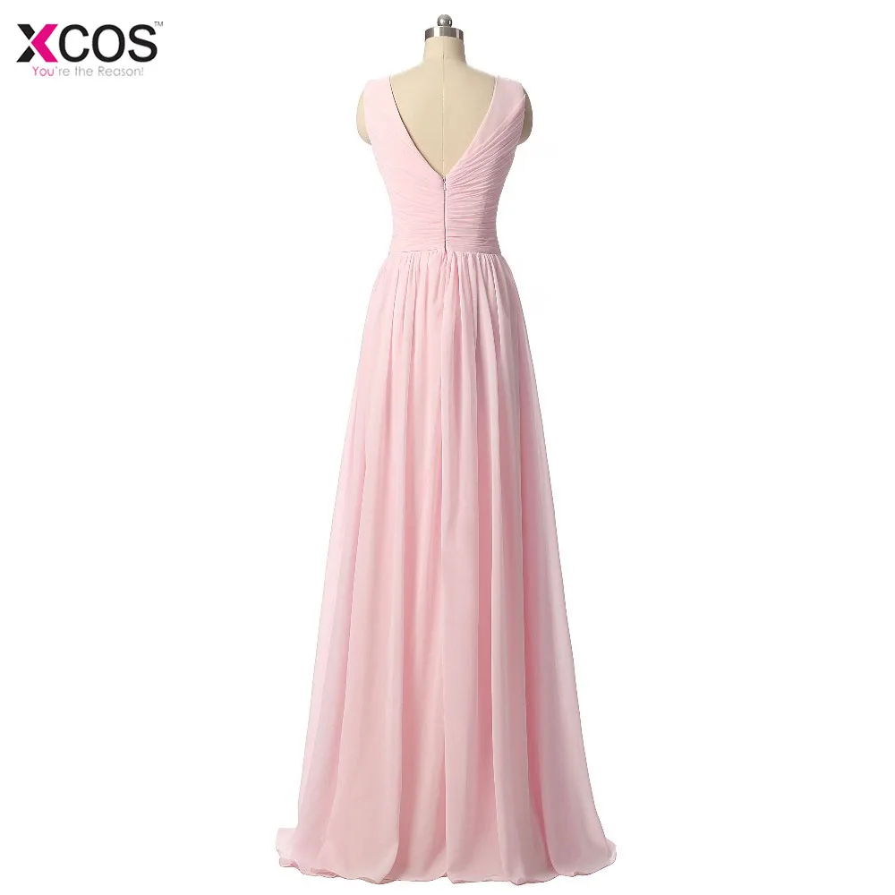 Элегантное розовое платье подружки невесты длинное Vestido de Festa Casamento пляжное для