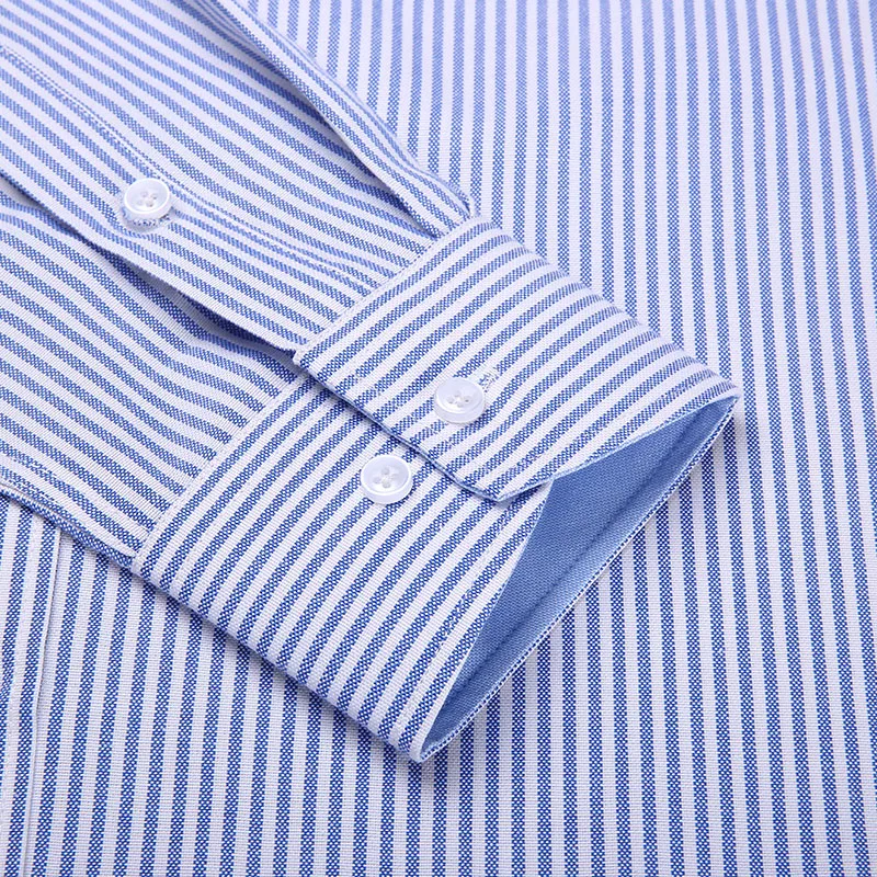 Классическая полосатая рубашка из ткани Оксфорд Повседневная дышащая