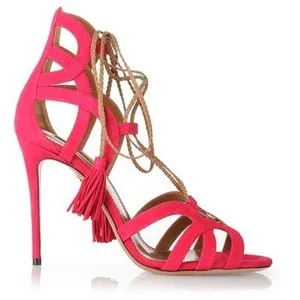 Шнуровка женщины сандалии открытый носок лето обувь сексуальный высокая высокие