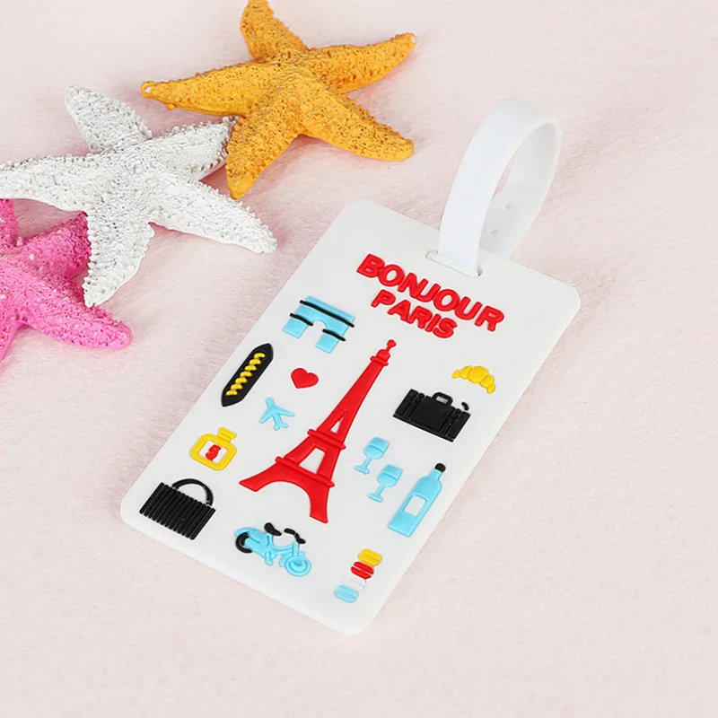 Kawaii стежка бирка для чемодана мультфильм ID адрес держатель багажная этикетка кремнезема Ge идентификатор туристические аксессуары
