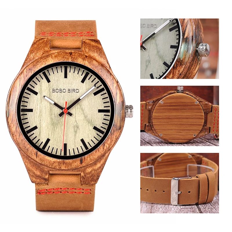 BOBO BIRD L-Q05 часы zebravwood кварцевые мужские с логотипом на заказ | Наручные