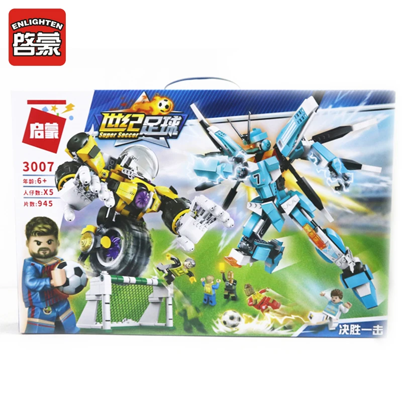 

Enlighten Russia Football Toys Building Blocks Series Toys 945pcs Educational Block Toy 2 Deformation Kid Toy Brinquedos