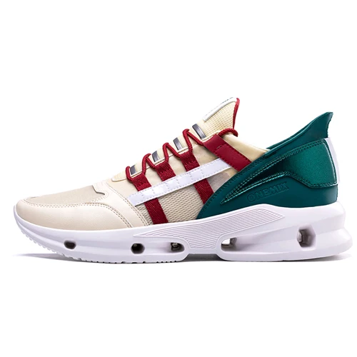 Beige Green-LOVERS ONEMIX Men Running Shoes NEW Casual Sneakers Men Outdoor Jogging Shoes Women Walking Shoes Men Tennis Shoes Women Size35-47 - Цвет: Beige Green-LOVERS