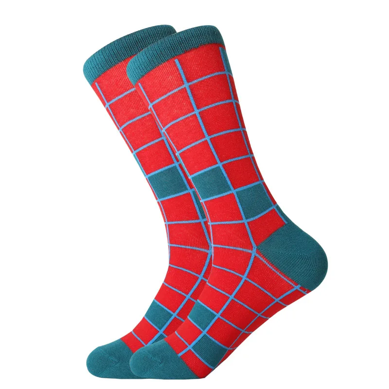 LETSBUY drop shipping latest fashion men's combed cotton socks novelty dress casual crew wedding socks