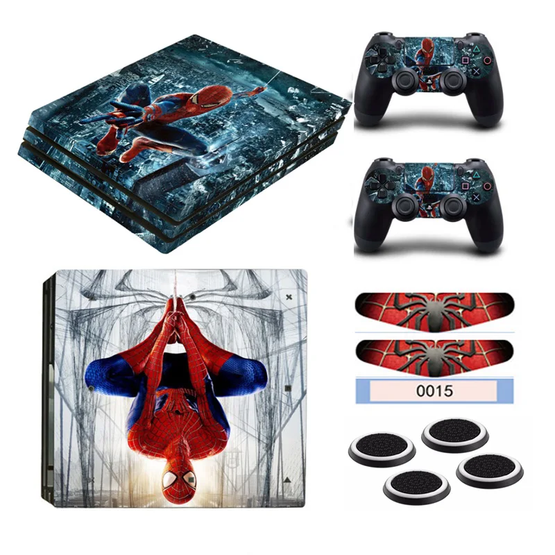 Человек-паук крышка Стикеры s для Playstation 4 PS4 PRO консоль и контроллер виниловые наклейки-Обложки Защитная плёнка для пленка Стиль Стикеры
