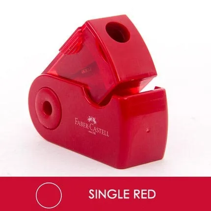 singe red FABER-CASTELL pull двойная точилка для карандашей с одним отверстием, многофункциональные школьные принадлежности - Цвет: singe red
