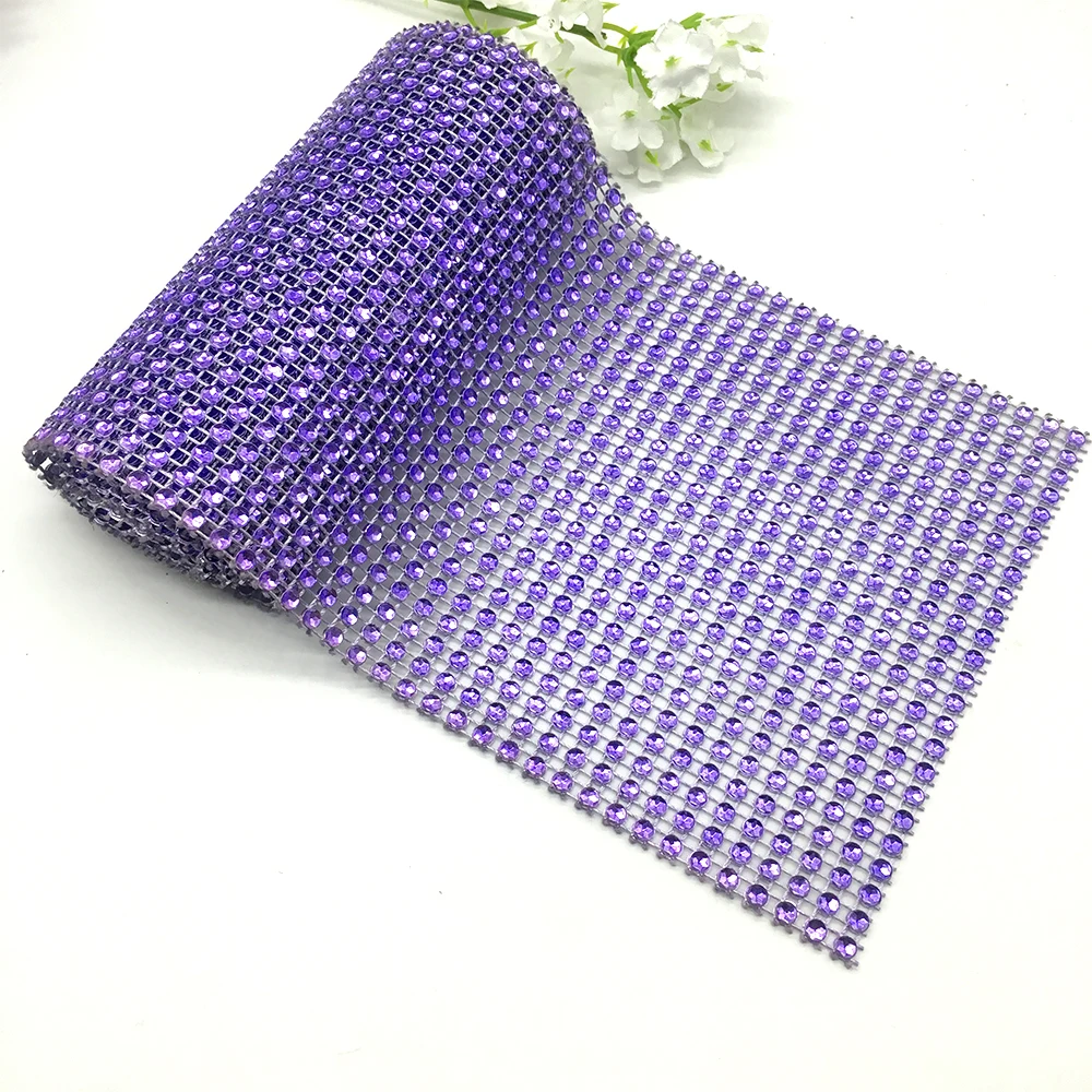 Promotion 12cm Width 91.5cm Bling Diamond mesh Roll event unicorn party birthday Wedding DIY Decorations Wrap Crystal Ribbon