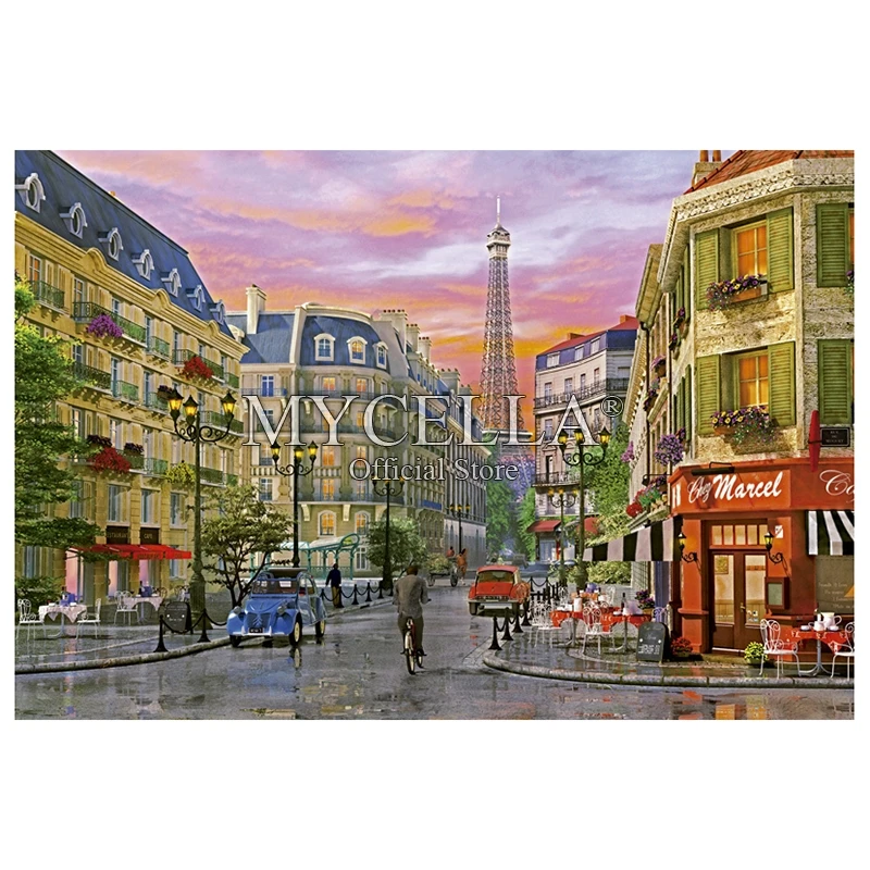 

5D DIY Diamond Painting Rue Paris City Tower scenery Needlework Embroidery Cross Stitch Rhinestone Handmade Crafts Home Decor