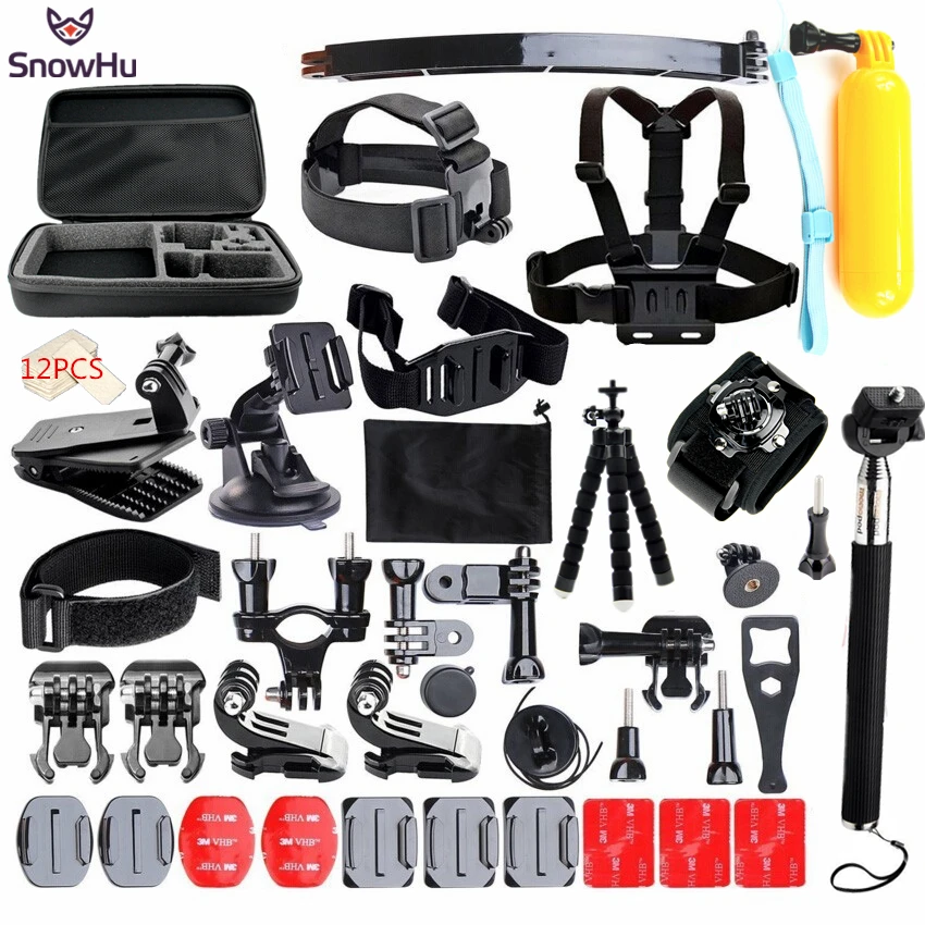 Аксессуары SnowHu для Gopro Набор Гоу про hero 9 8 7 6 5 4 3 2 selfie stick экшн камера Eken h8r/для yi 4K EVA