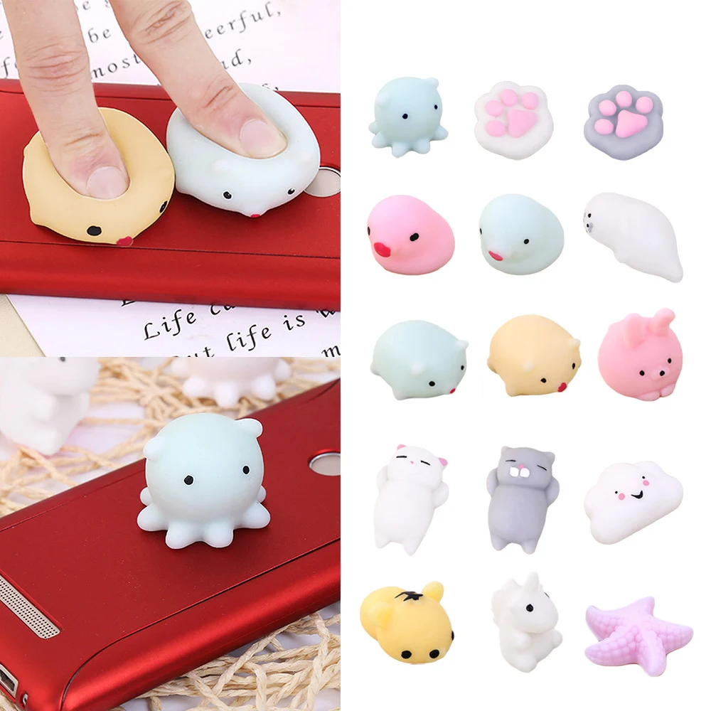 Besegad 15 мини Mochi мягкий милый мультяшный мяч антистресс мягкая липкая смешная