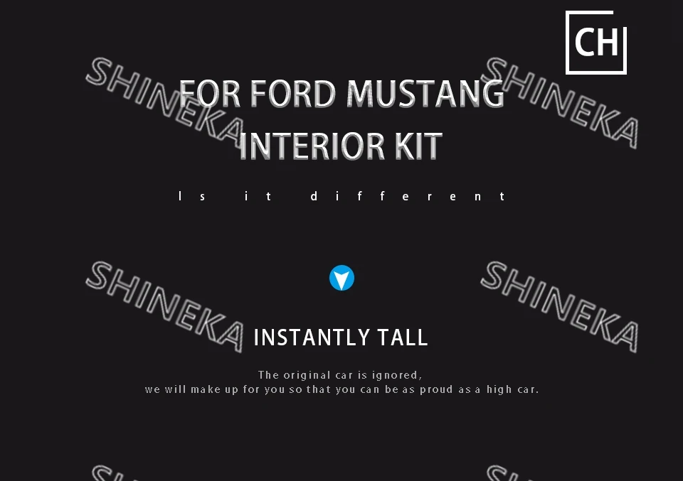 SHINEKA 36 шт. накладки для салона, комплект для Ford Mustang, красные, синие накладки для украшения интерьера,+ аксессуары для Mustang