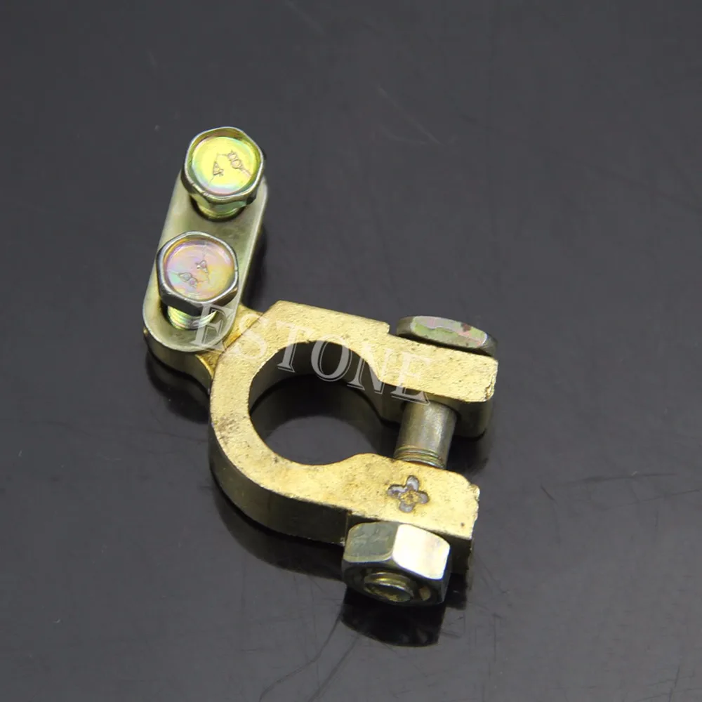 

2Pcs Durable Replacement Auto Car Battery Terminal Clamp Clips Brass Connector Dropshipping