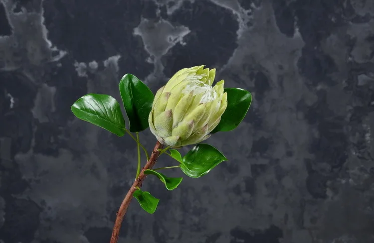 3 шт. Roxo Verde Rei Protea Cynaroides 58 см Longo Flor искусственные букеты De Noiva Casamento Casa Decorativa Flores Falsas