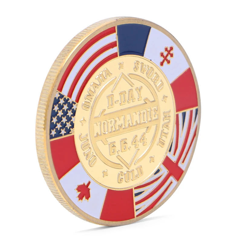 Золотая Нормандия арроманши Памятная коллекция монет Souvenir P101|coins collectibles|coin coinscoins
