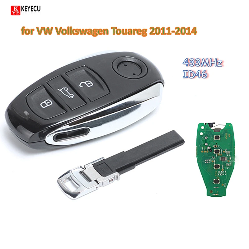 Смарт карта KEYECU 433 МГц ID46 для VW Touareg 2011 2014|chip id46|chip smart cardchip card |