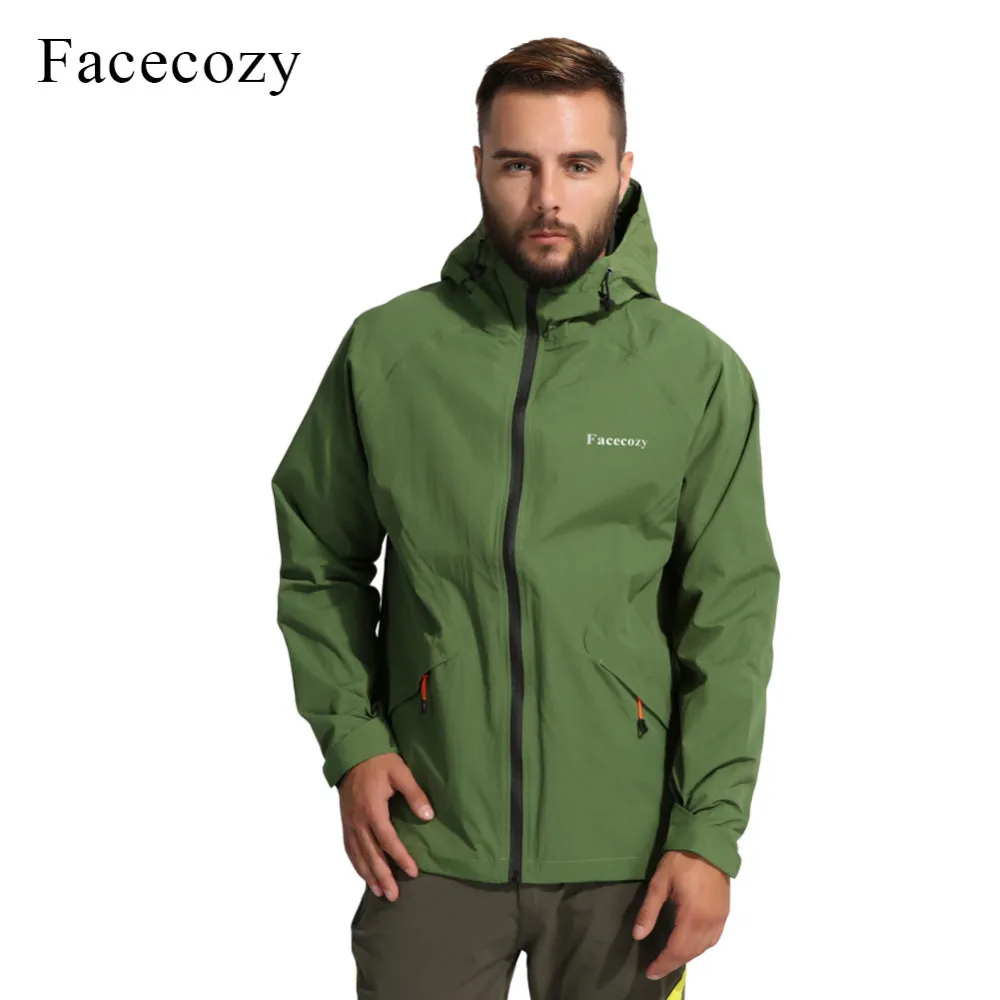 Мужская ветровка с капюшоном Facecozy водонепроницаемая ветрозащитная тонкая