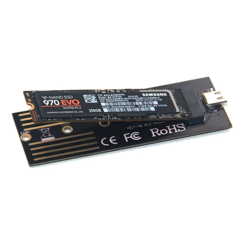 Чехол для жесткого диска NVME PCIE USB3.1 корпус SSD M Key чехол 2230 2242 2260 M.2 диска|Корпус