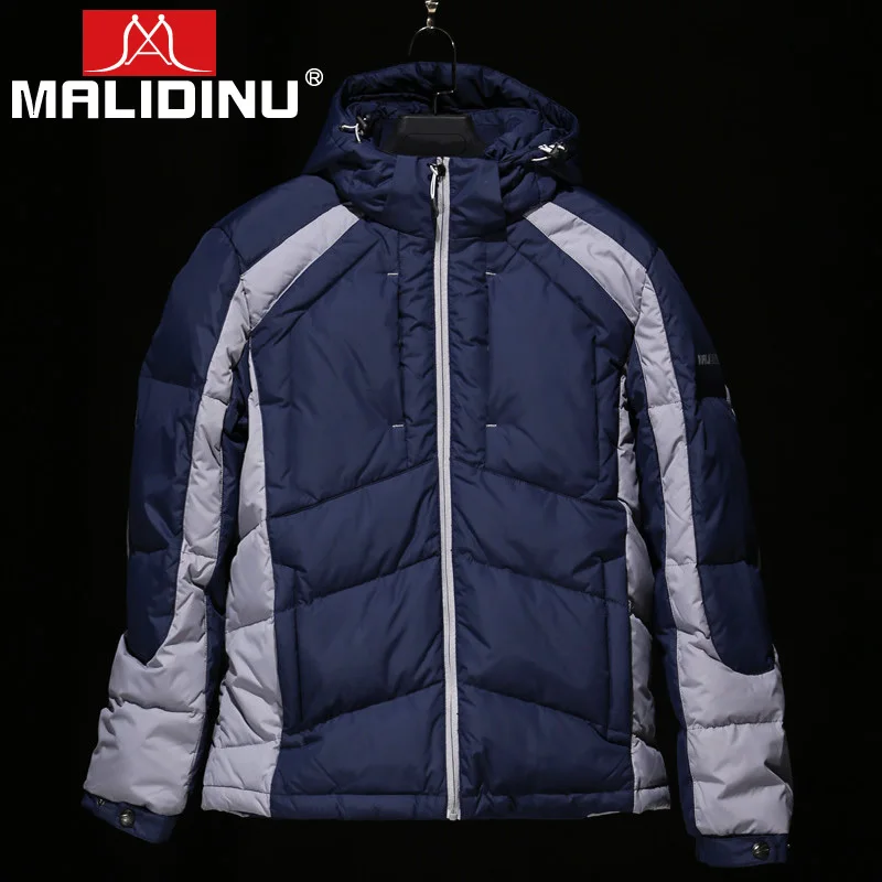 MALIDINU 2022 Hot Sell Men Down Jacket Brand Winter Jacket 70%Duck Down Thicken Down Coat Patchwork European Size Free Shipping