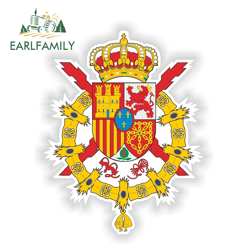 EARLFAMILY 13 см x 9 2 Испания Герб Наклейка бампера виниловые наклейки в виде Фотообоев c