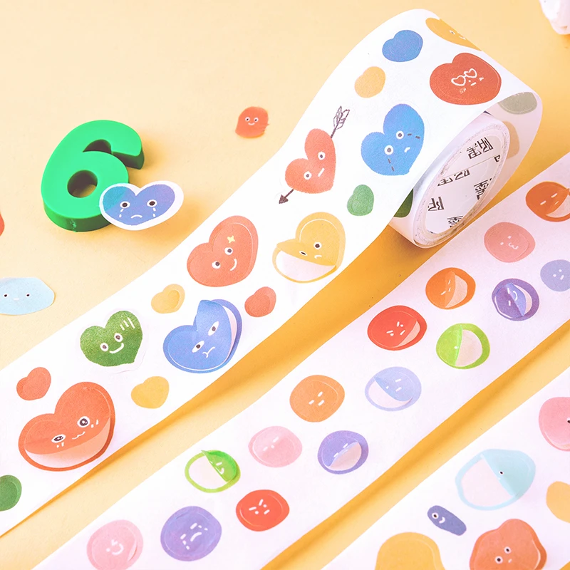 Мультяшные васи ленты DIY японская серия выражений бумаги Маскировочная лента
