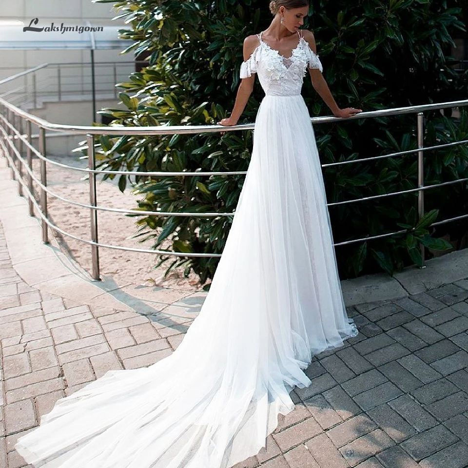 Lakshmigown цветочное свадебное платье из двух частей атласное 2019 Robe de Mariee Courte длинное