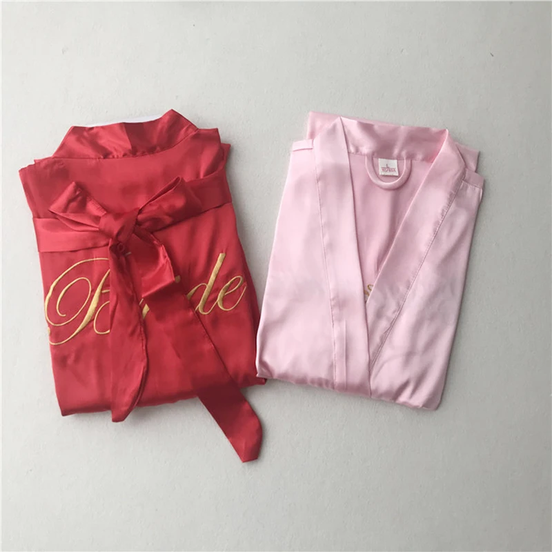 1 шт./партия Вышитое имя девичник подарки подружки невесты мама сестра халат