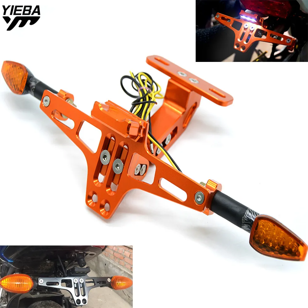 Кронштейн номерного знака мотоцикла держатель со светом для KTM DUKE200 DUKE390 DUKE690 DUKE990