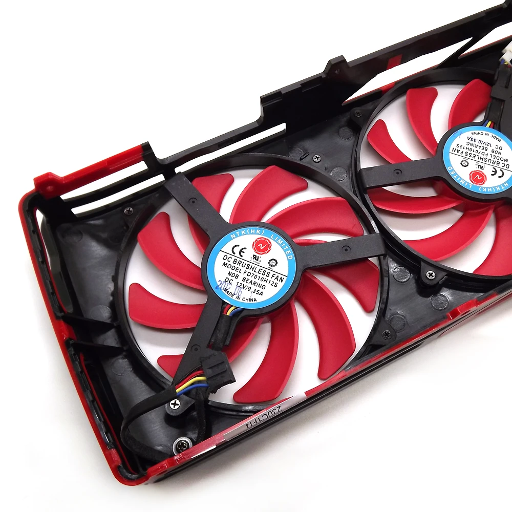 Видеокарта FD7010H12S DC 12V 0.35A для AMD ATI HD 7990 видеокарта вентилятор VGA HD7990 видеокарты 4