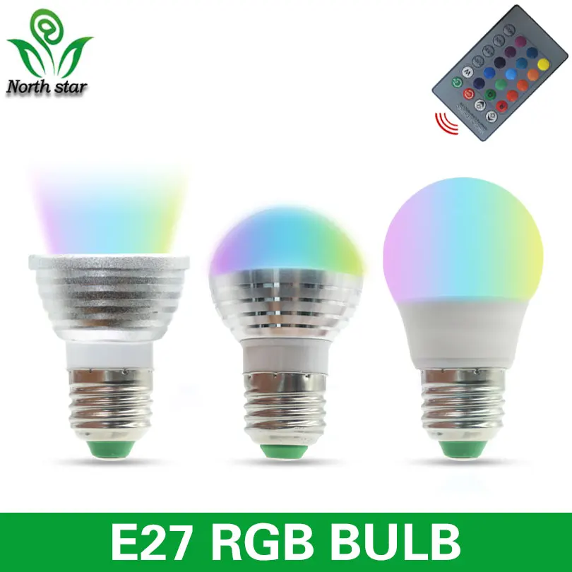 Низкая цена RGB светодиодный светильник E27 5 Вт лампы E14 GU10 Soptlight 85 265 в