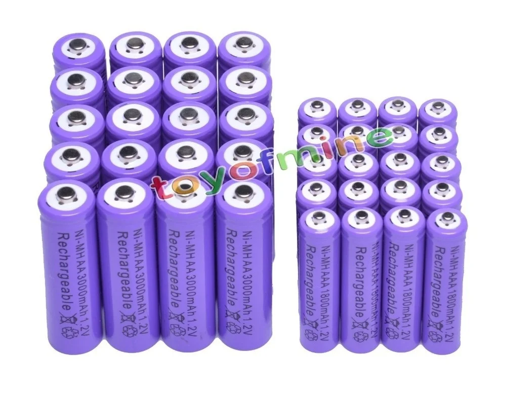 AA 3000mAh + AAA 1800mAh 1 2 V NiMH 14500 аккумуляторная батарея 2A 3A батарея|Перезаряжаемые