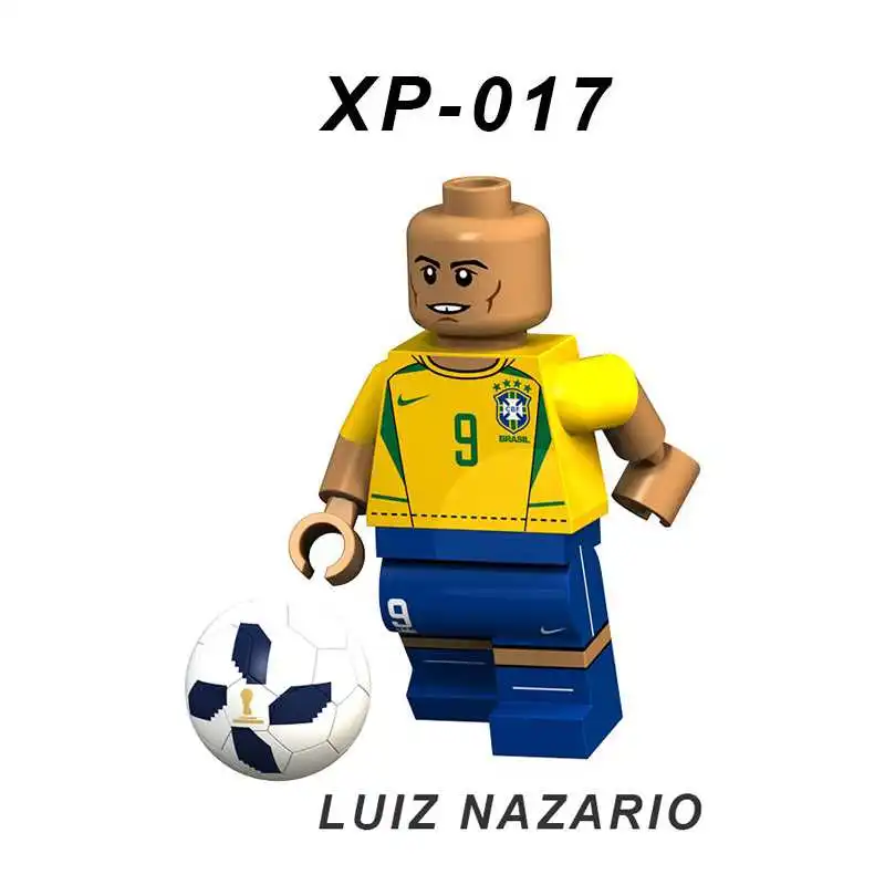Pogba Роналду Месси Бекхэм Неймар модрик Кавани Брюйн модели блок BrickToy фигурки совместимы
