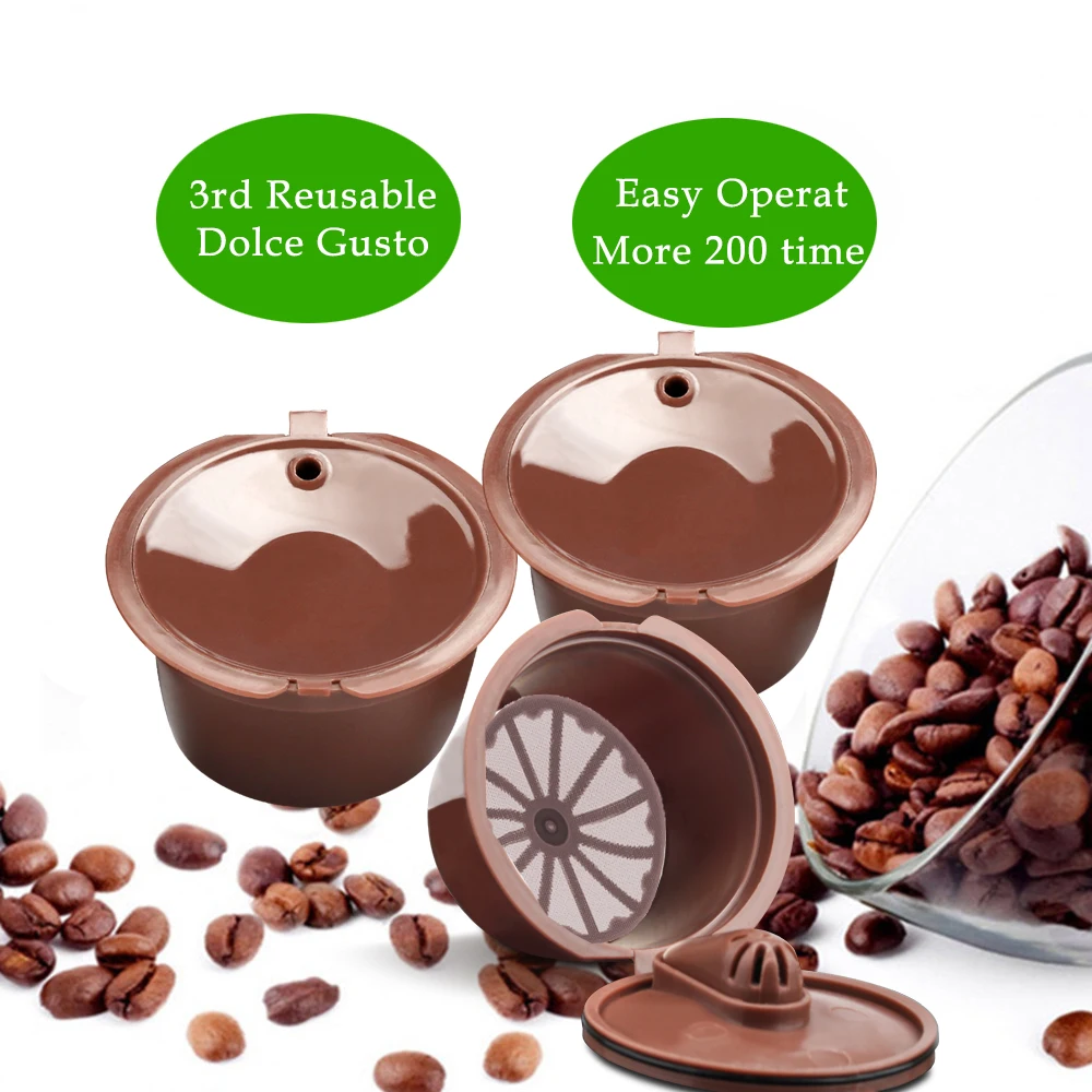 3 шт./упак. БЕЛЫЙ многоразового Dolce Gusto Кофе Капсула nescafe использования наполнение