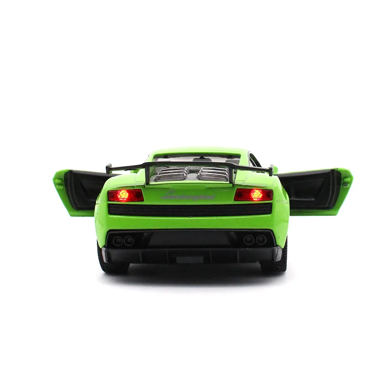 1:32, детские игрушки, Lambo LP570, литая модель автомобиля, коллекция металлического материала, украшение, Вытяжная звуковая модель, игрушечный автомобиль