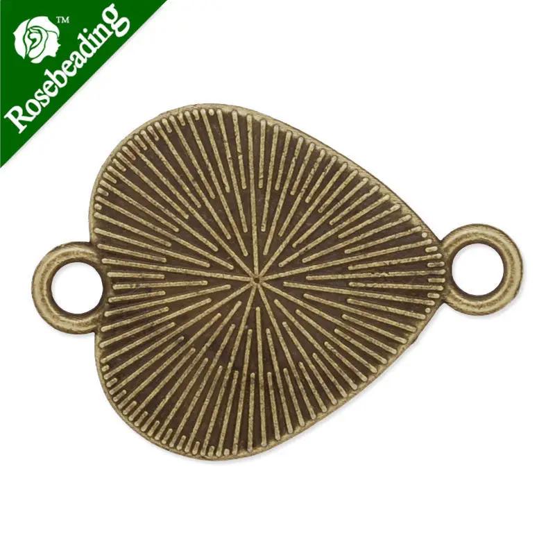 Подвеска с бронзовым покрытием в форме сердца 20 мм подвесная рамка Пустые