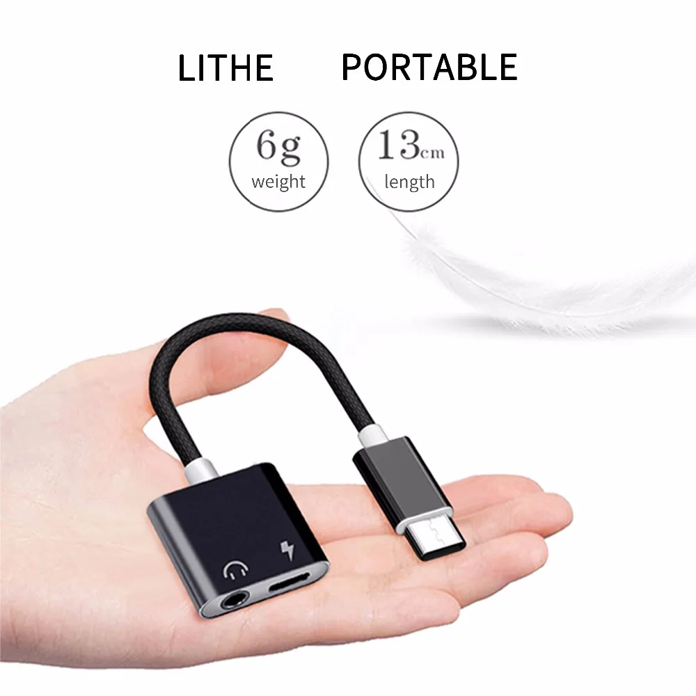 Type-C To 3.5mm Audio Jack Adapter USB C to Headphone Charging Converter Cable For Huawei mate10 P20 Xiaomi M6 6X | Электроника